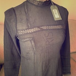 NWT AllSaints Black Blouse 2
